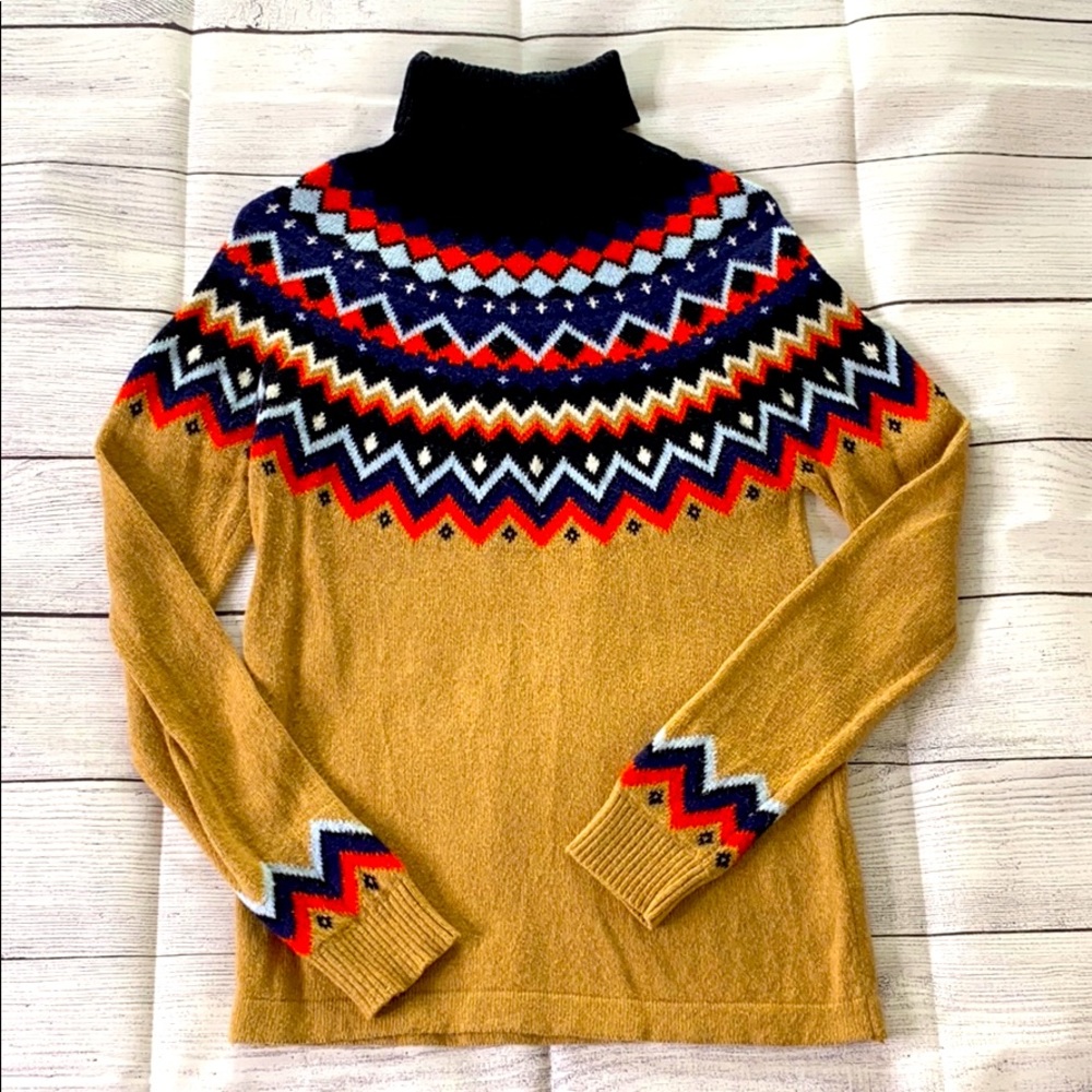 Lands’ End Fairisle Turtleneck Sweater